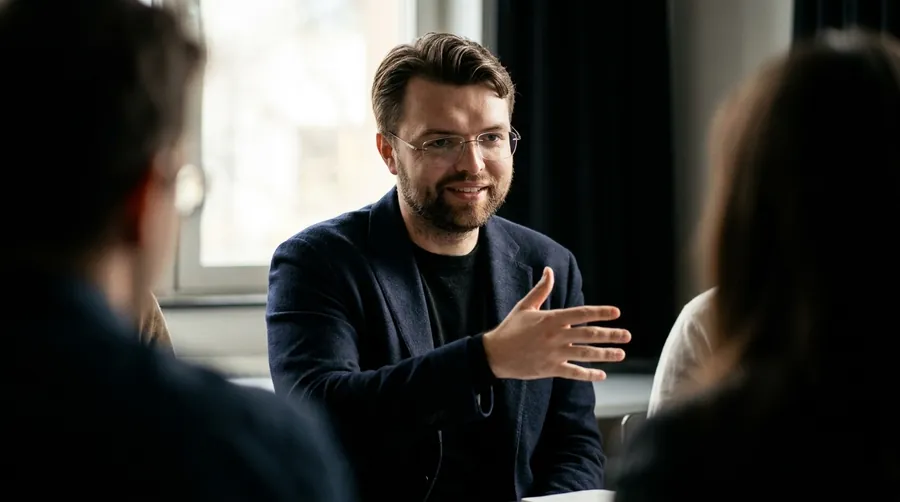 Oleksandr Moccogni in a working session